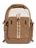 Large 7-Pocket Hard-Shell Backpack – Camel Brown & Cream, 53cm
