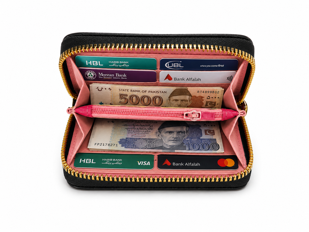Kawaii Kuromi Fluffy Zip Wallet – Compact Card, Cash & Coin Purse