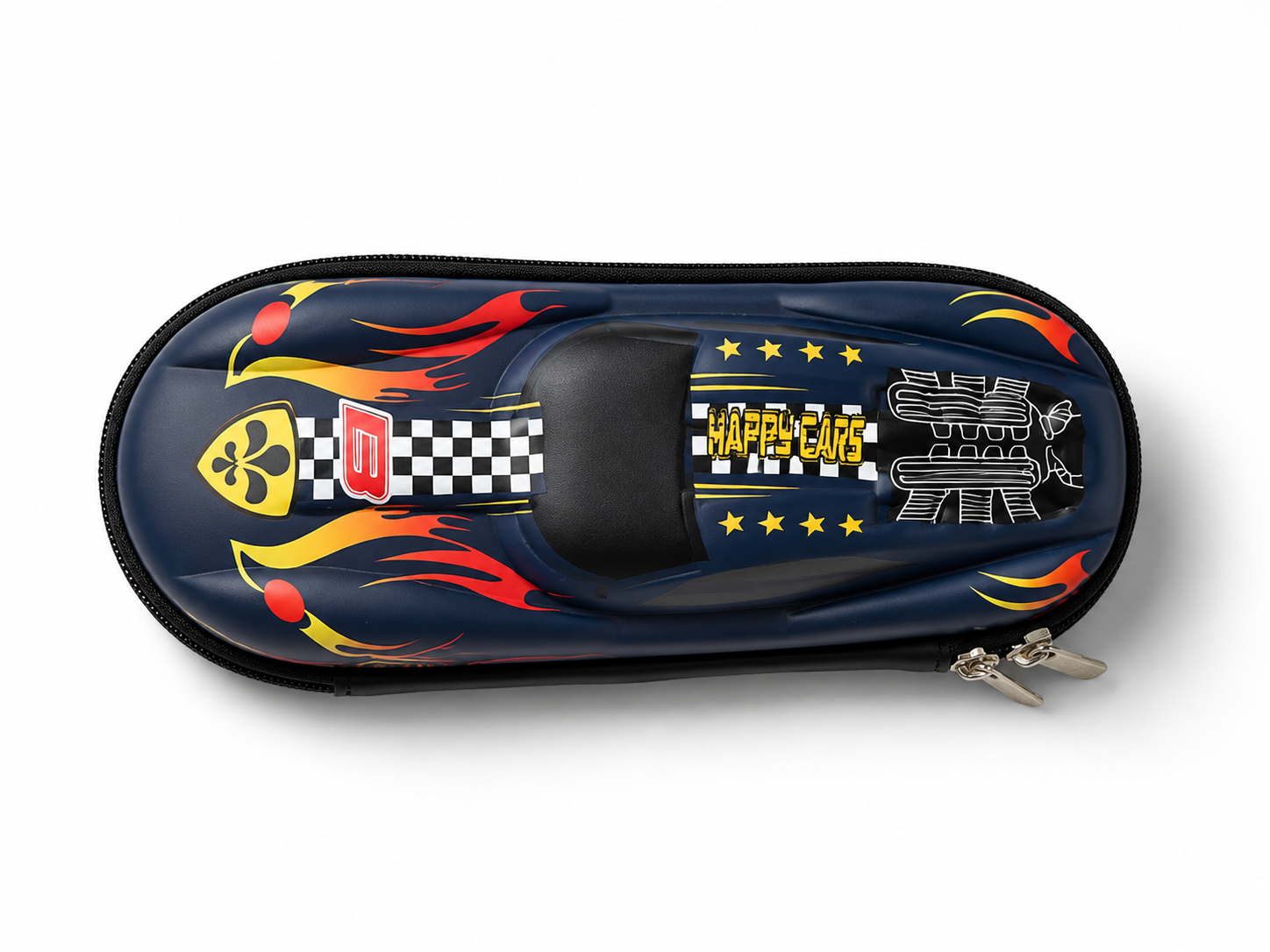 Inferno Racer 3D Hard-Shell Pencil Pouch – Black, 24cm