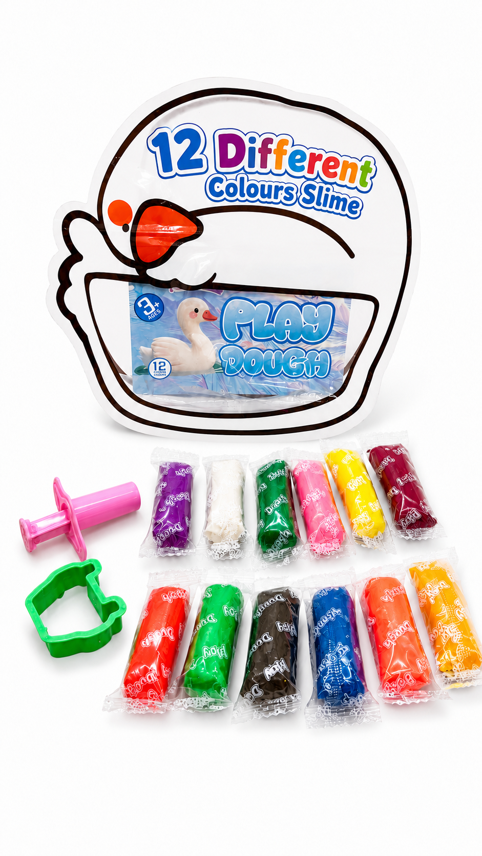 Swan Surprise Slime Kit – 12 Colour Creative Play Set for Kids