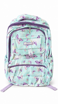 Large 7-Pocket Butterfly Floral Backpack – Mint Green, 53cm
