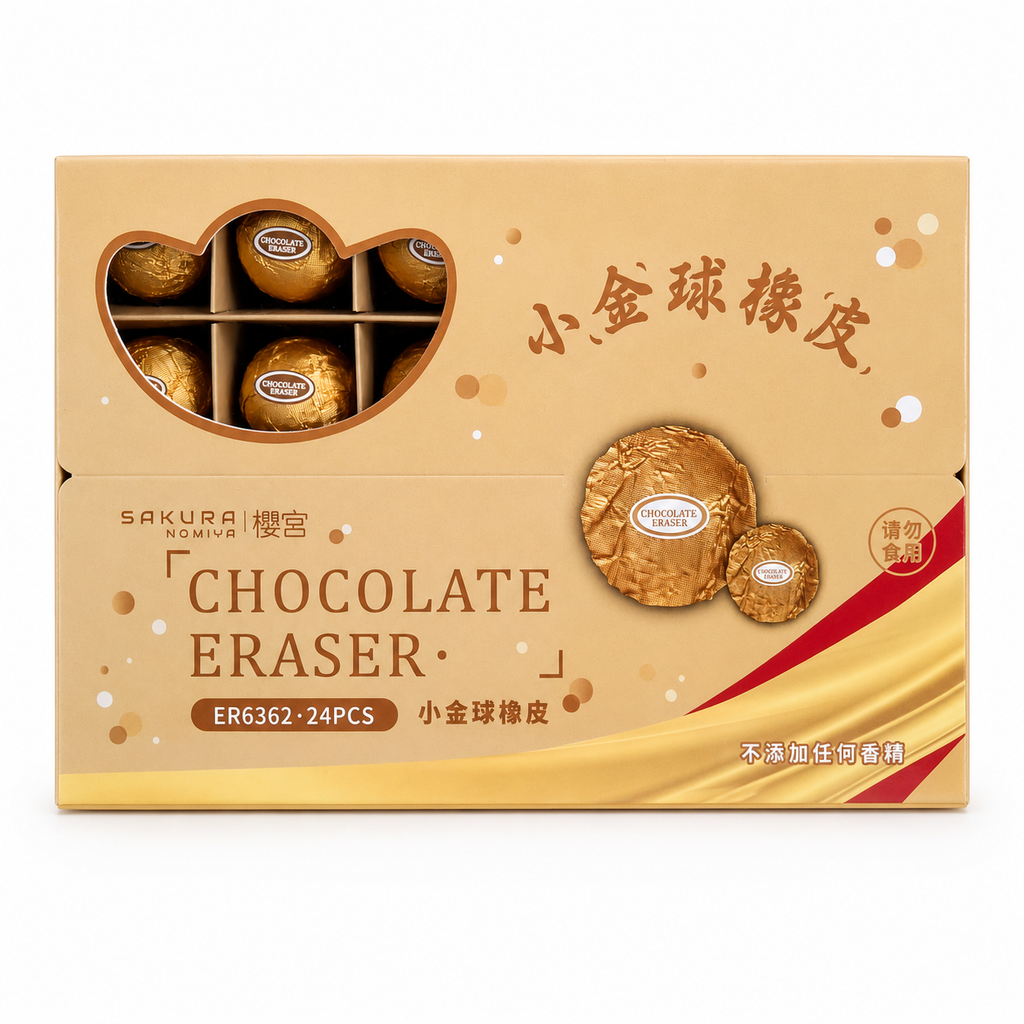 Chocolate Eraser Gift Box – 24 Pcs Cute Chocolate-Shaped Erasers