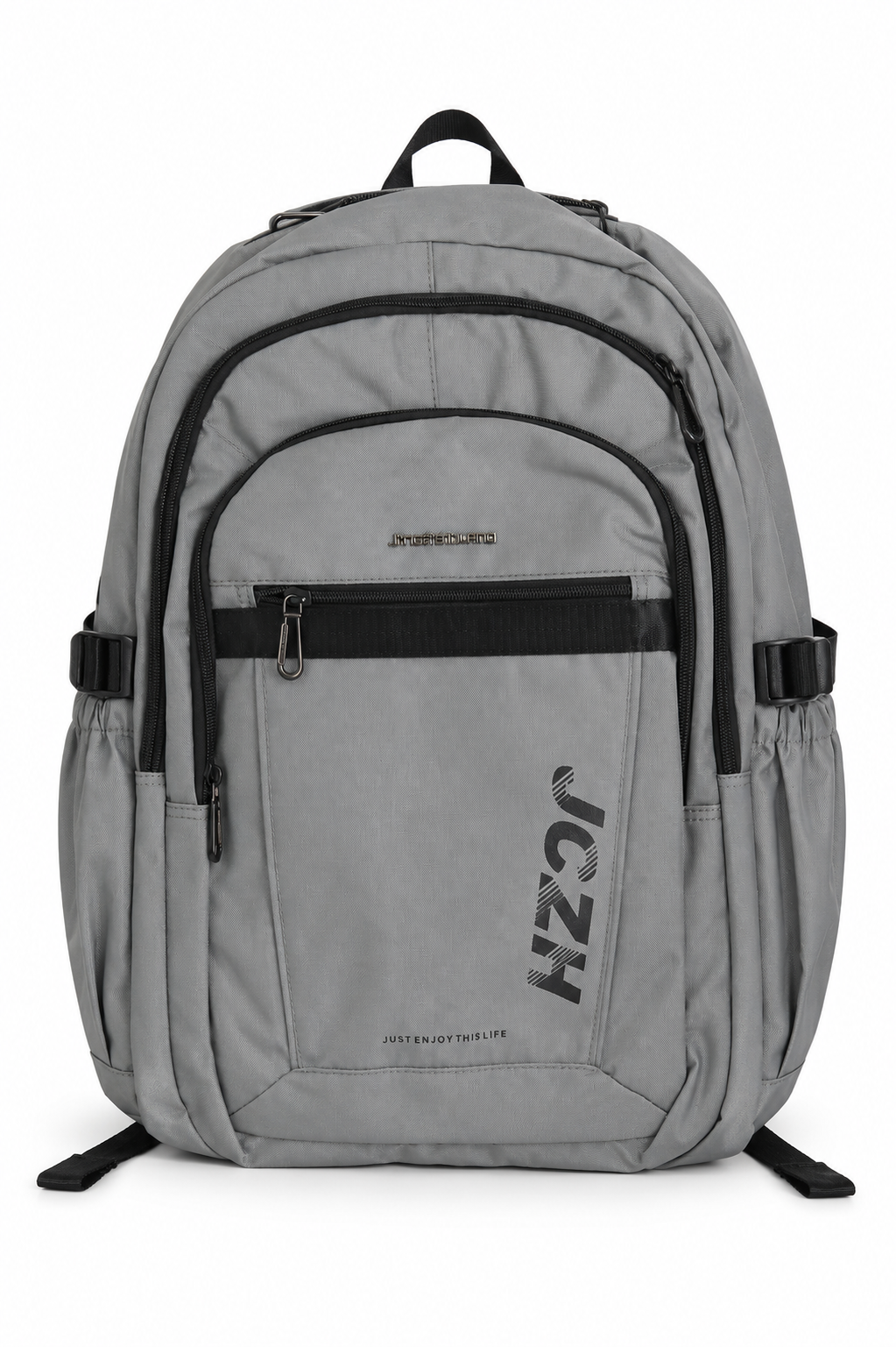 Large 7-Pocket Everyday Backpack – Grey & Black, 50cm