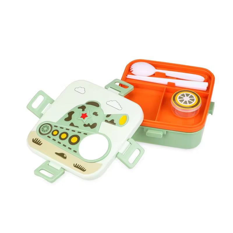 Army Tank Bento Lunch Box | 1100ml + Sauce Pot