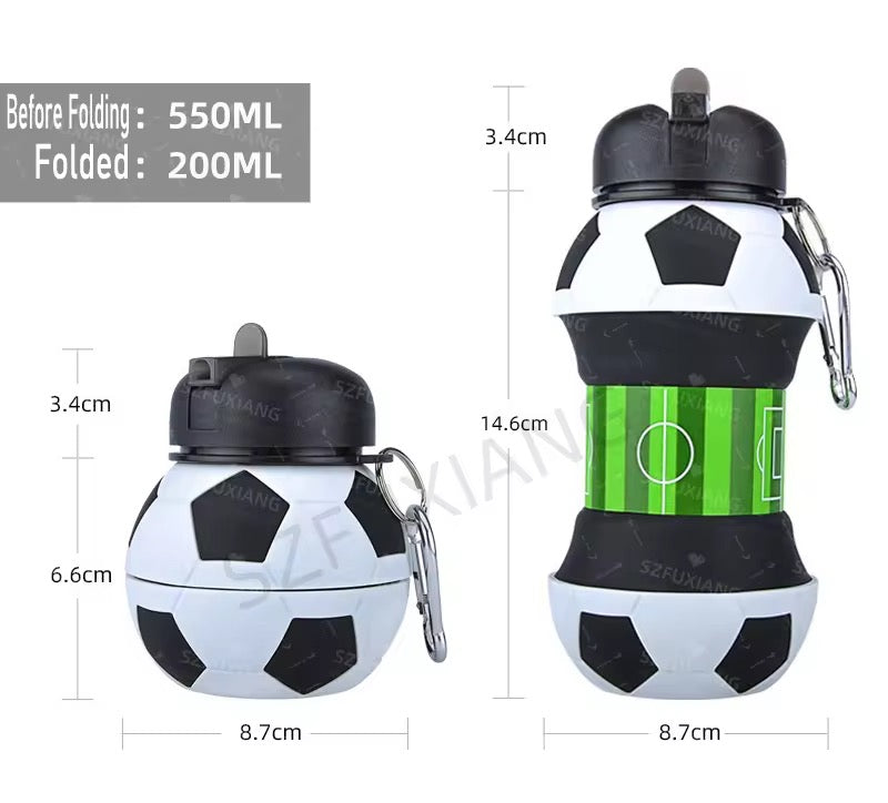 Foldable Football Water Bottle | 550ml | 2 colors