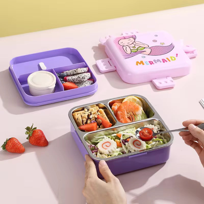 Mermaid Kids Bento Lunch Box | 1120ml + 70ml Sauce Pot