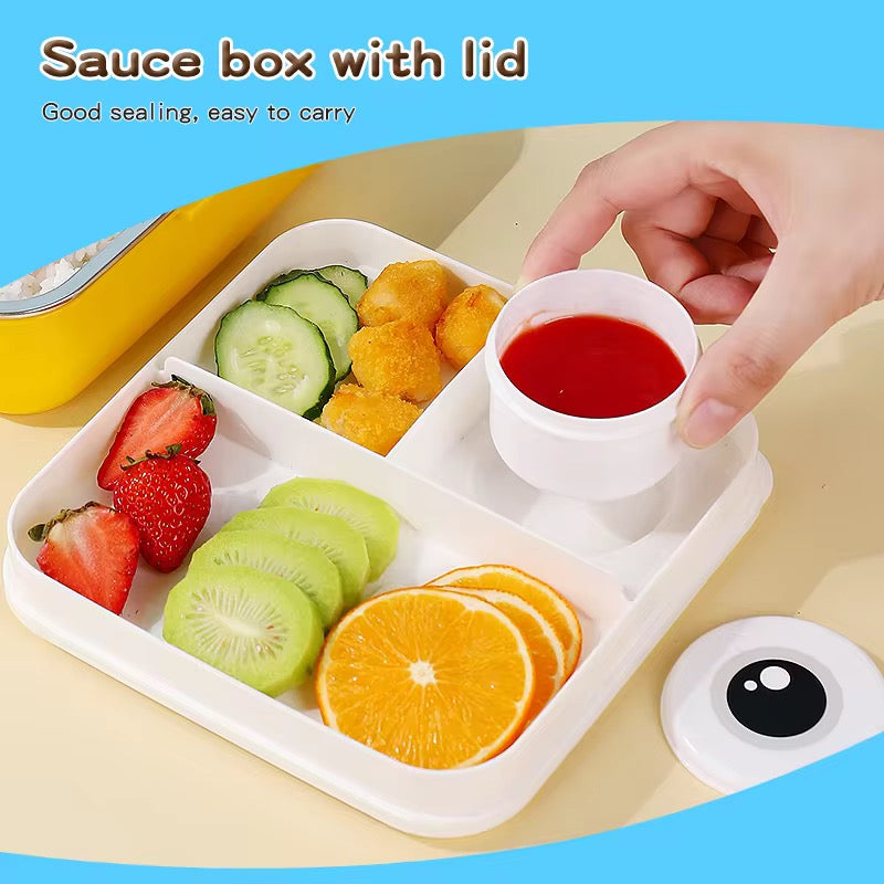 Elephant Kids Lunch Box | 1120ml Stainless Steel Bento Box with Spoon & Sauce Pot