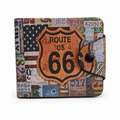 Route 66 Adventure Wallet – Compact Snap Wallet | 12cm x 10cm