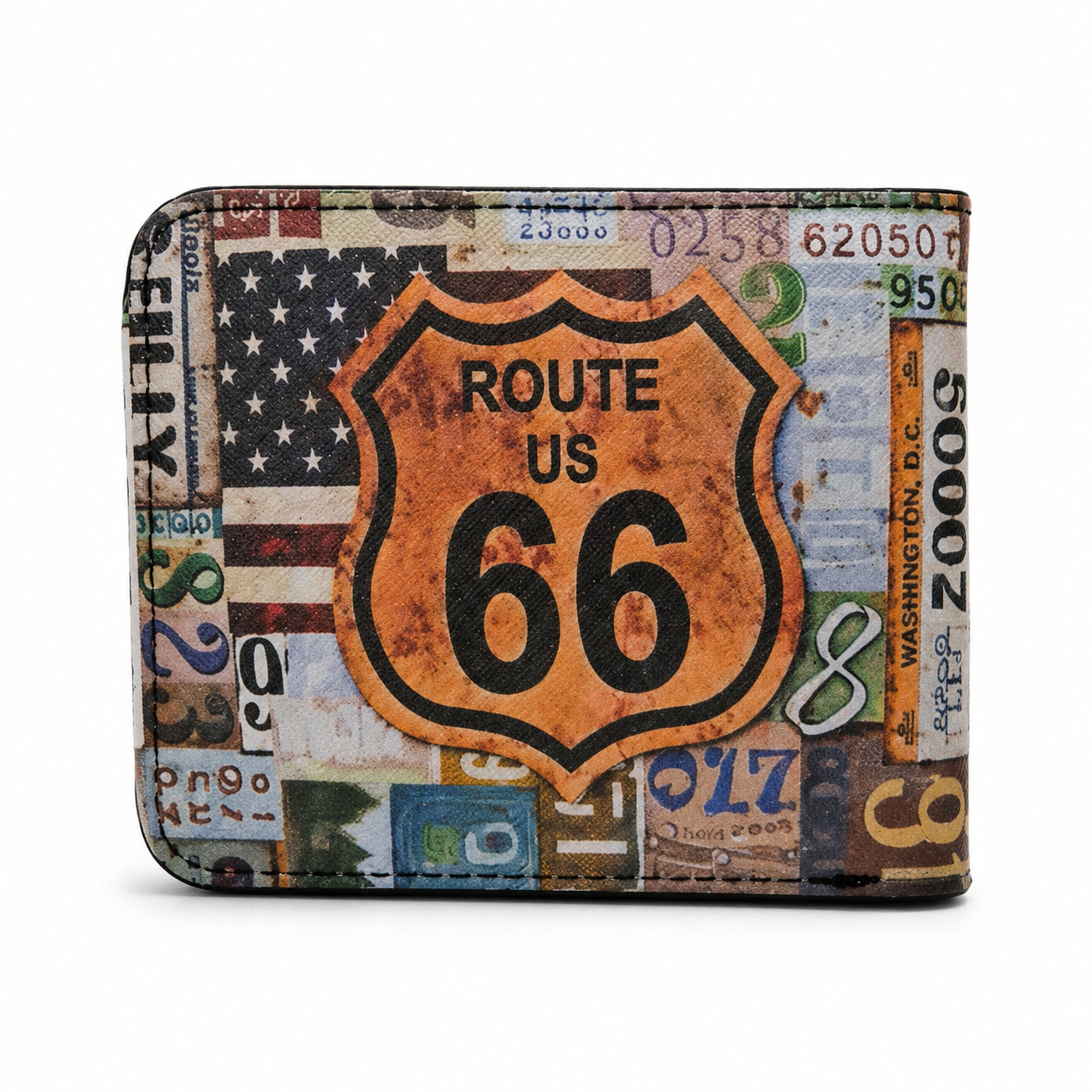Route 66 Adventure Wallet – Compact Snap Wallet | 12cm x 10cm