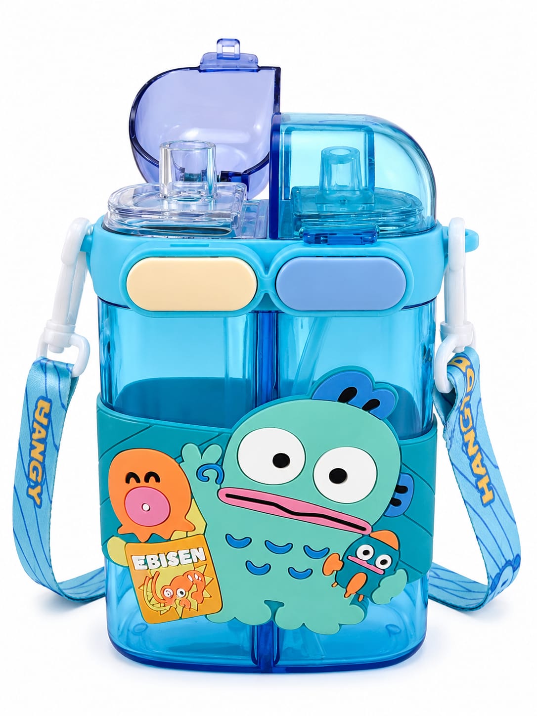 Aqua Buddy Dual-Sip Kids Water Bottle with Strap
