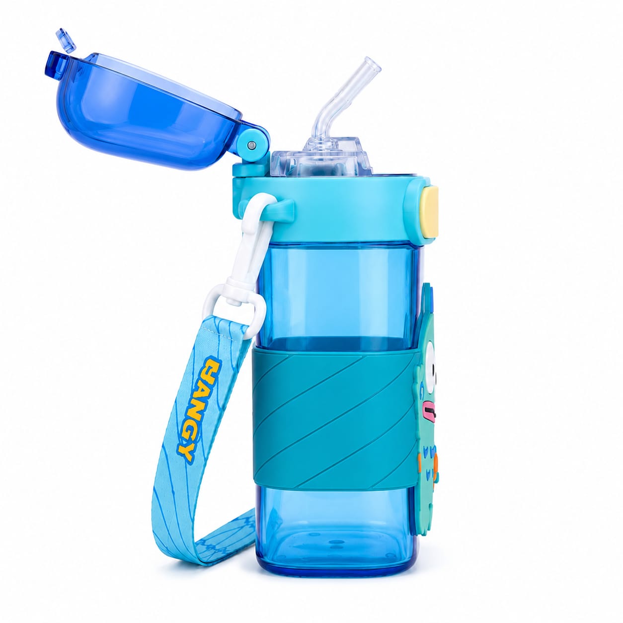 Aqua Buddy Dual-Sip Kids Water Bottle with Strap