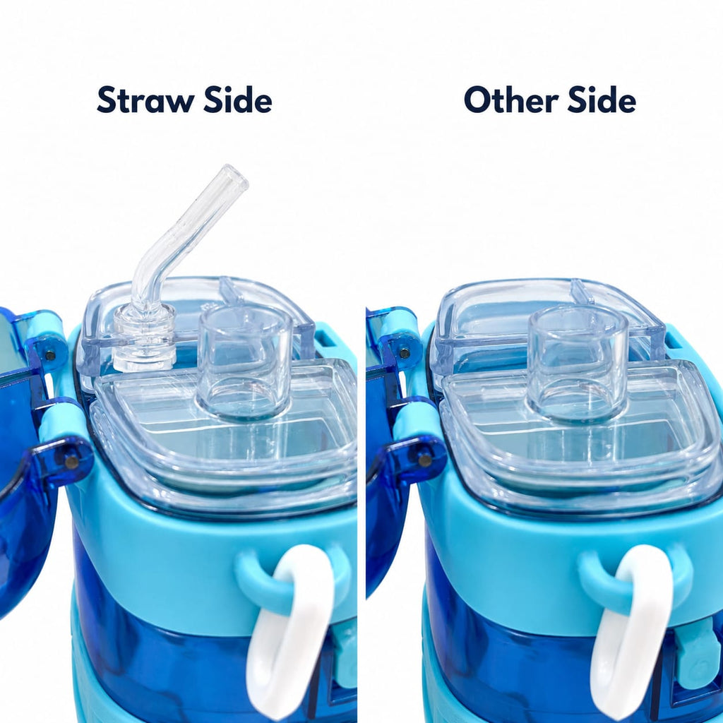 Aqua Buddy Dual-Sip Kids Water Bottle with Strap