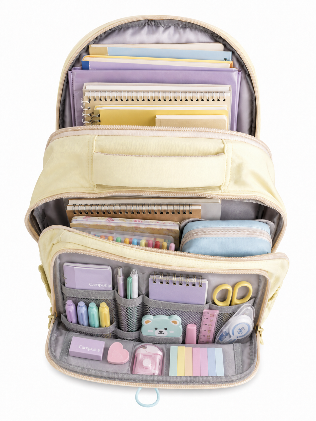 Cloudstar 8-Pocket Everyday Backpack – Cream & Blush, 52cm