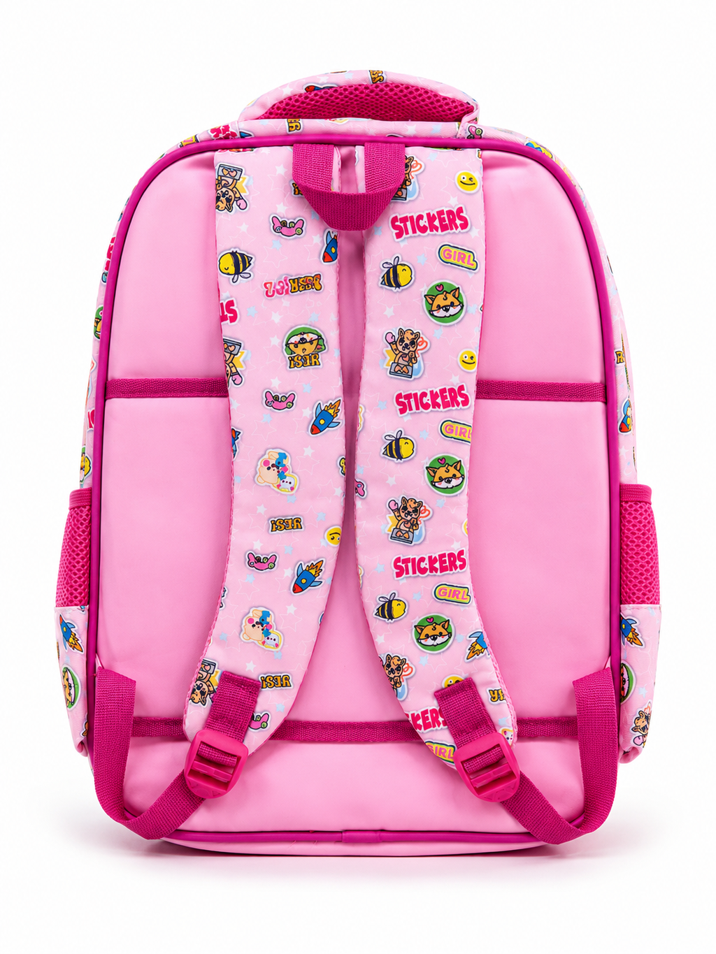 Stickers Girl School Backpack Set – 3 Piece (Backpack, Lunch Bag & Pencil Pouch) – 16 Inches