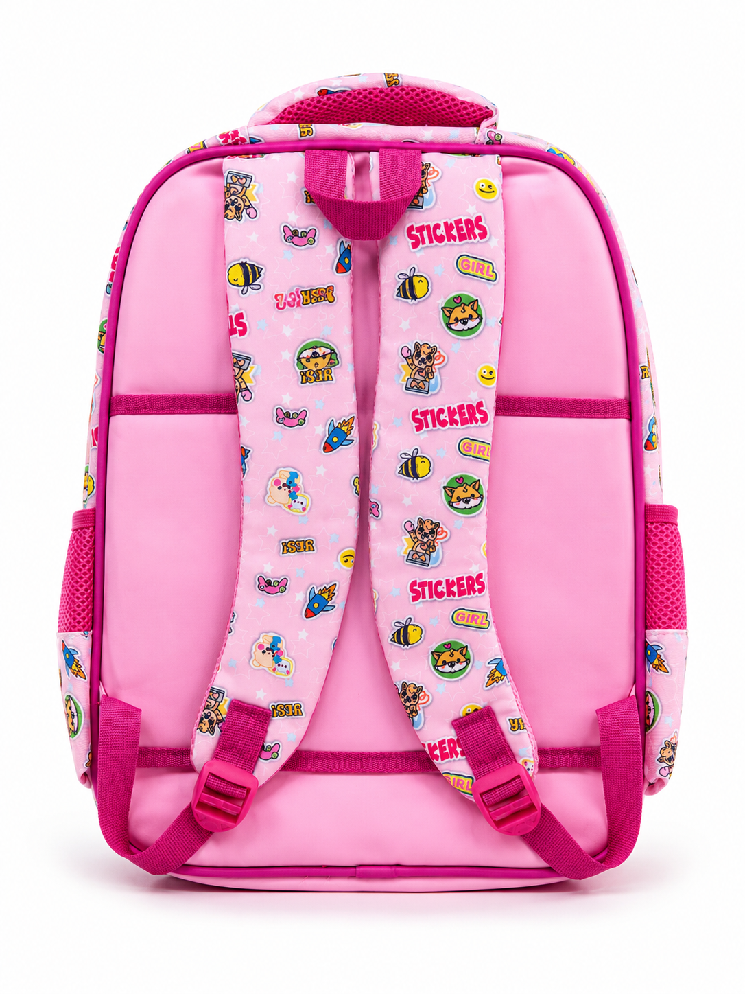 Stickers Girl School Backpack Set – 3 Piece (Backpack, Lunch Bag & Pencil Pouch) – 16 Inches