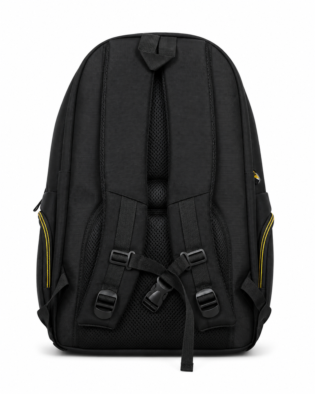 Black & Yellow Pro School Backpack – 7 Pocket Laptop & Books Bag