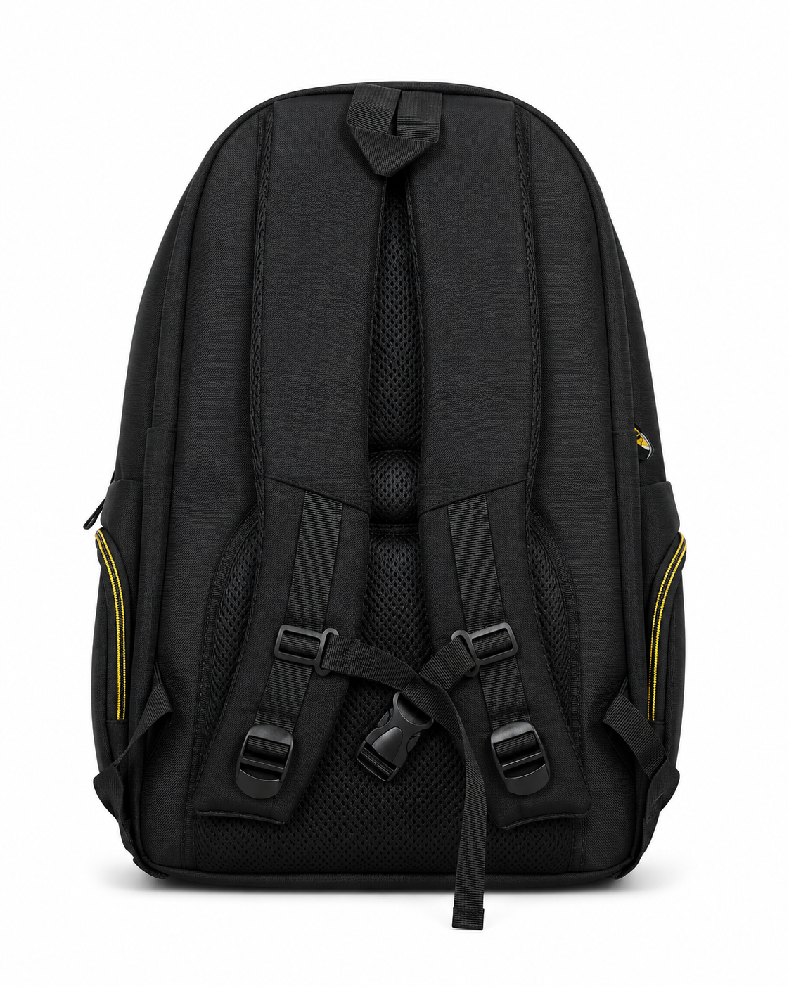 Black & Yellow Pro School Backpack – 7 Pocket Laptop & Books Bag