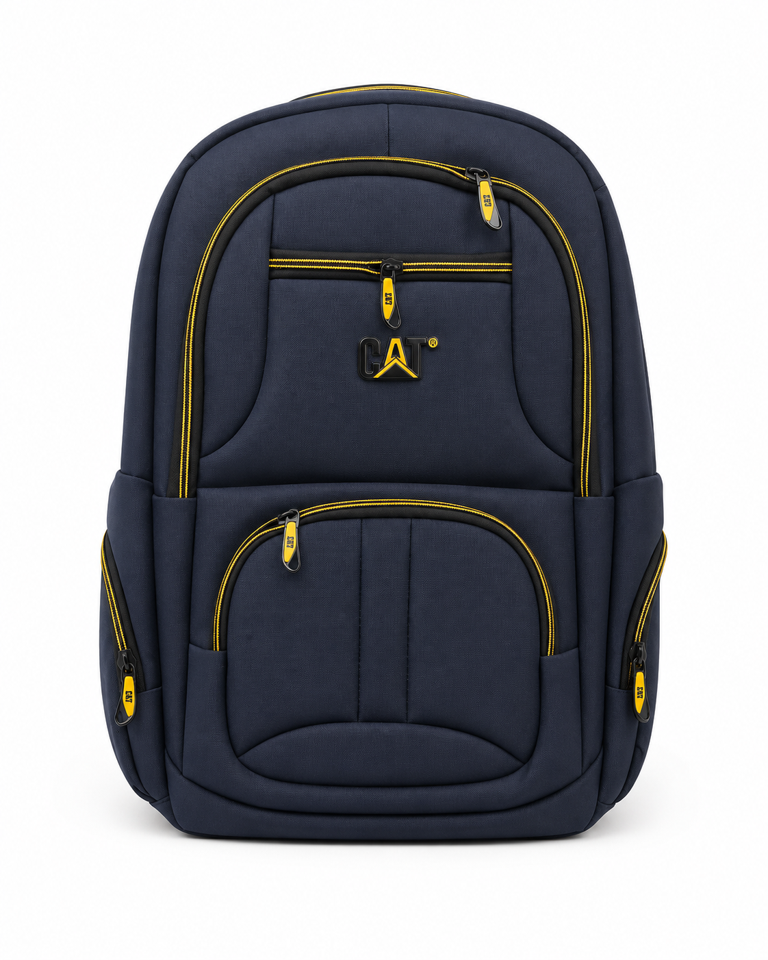 Navy Yellow Edge School Backpack – 7 Pocket Laptop & Books Bag