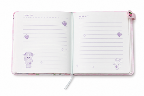 Café Bloom Magnetic Notebook – 14cm Cute To-Do List Diary