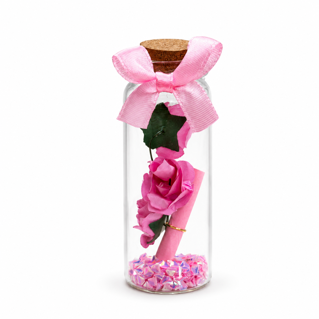 Blush Rose Keepsake Bottle – Mini Forever Rose Gift Jar