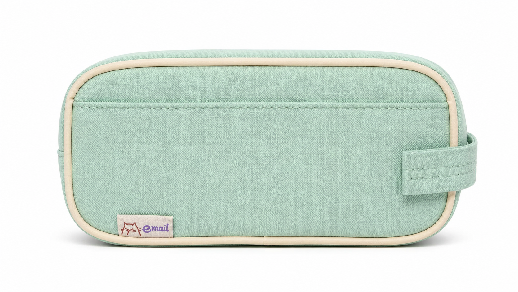 Mint E-Mail Cat Pencil Case – Cute Multi-Pocket Stationery Organizer