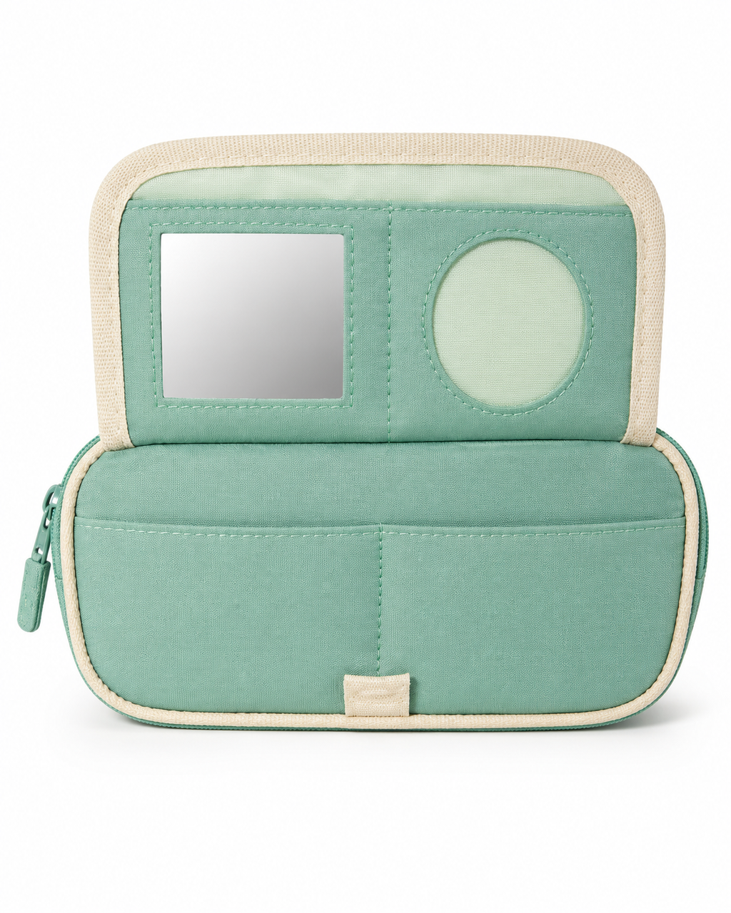 Mint E-Mail Cat Pencil Case – Cute Multi-Pocket Stationery Organizer