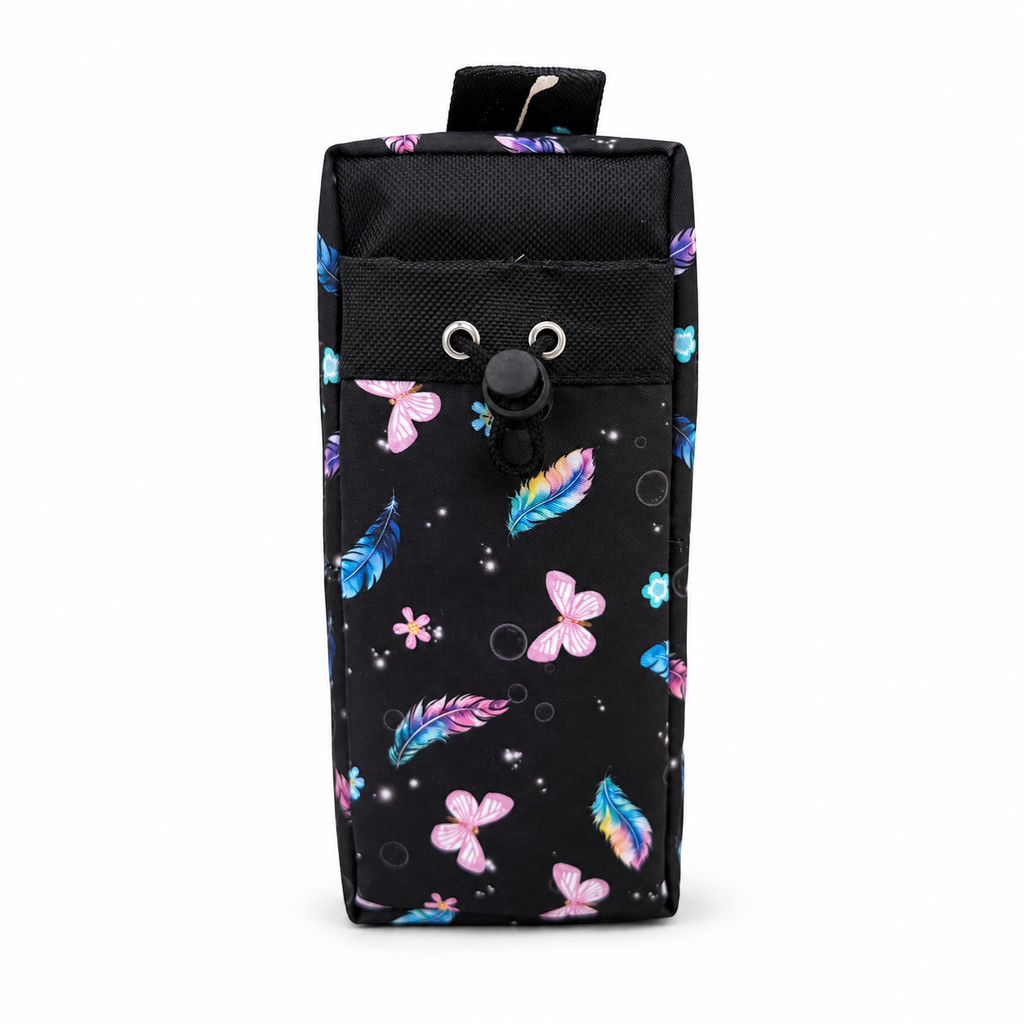 Black Floral Pouch | 21cm
