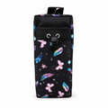 Black Floral Pouch | 21cm