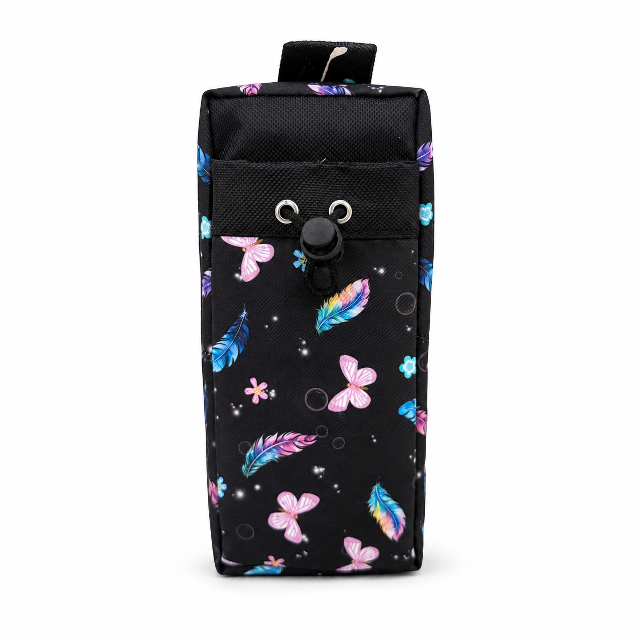 Black Floral Pouch | 21cm