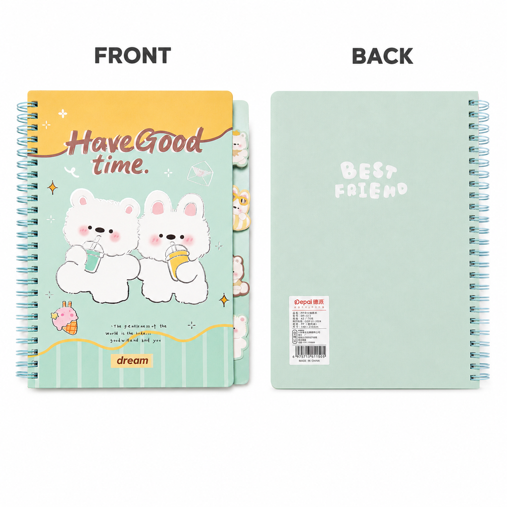 Good Time Bunny Spiral Notebook – Cute Bunny Journal