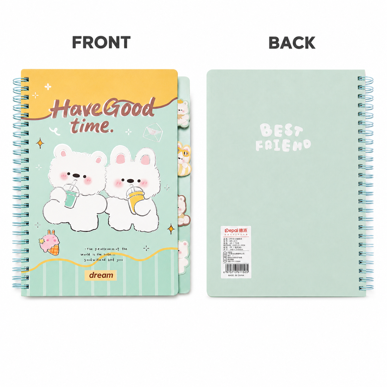 Good Time Bunny Spiral Notebook – Cute Bunny Journal