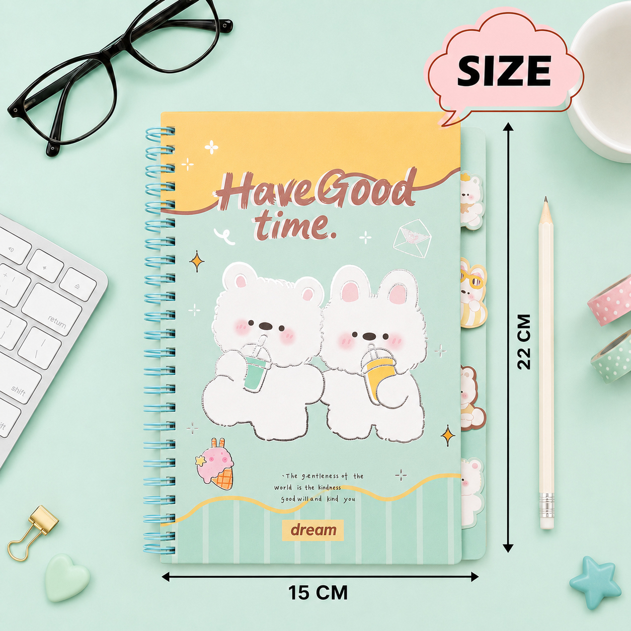 Good Time Bunny Spiral Notebook – Cute Bunny Journal