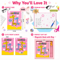 Happy Day Giraffe Magnetic Notebook with Key – Cute Secret Diary Set
