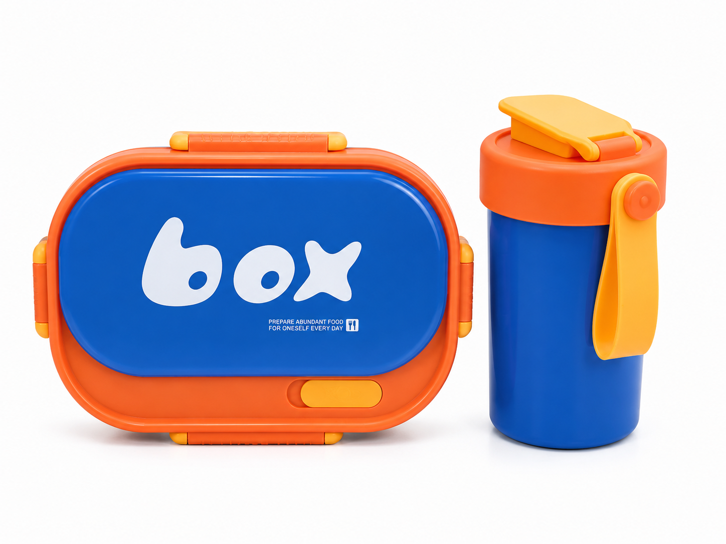 Bento BOX Kids Lunch Box & Cup Set | 1000ml | Tumbler, Spoon & Fork included
