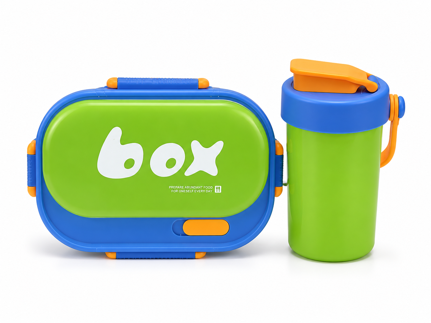 Bento BOX Kids Lunch Box & Cup Set | 1000ml | Tumbler, Spoon & Fork included