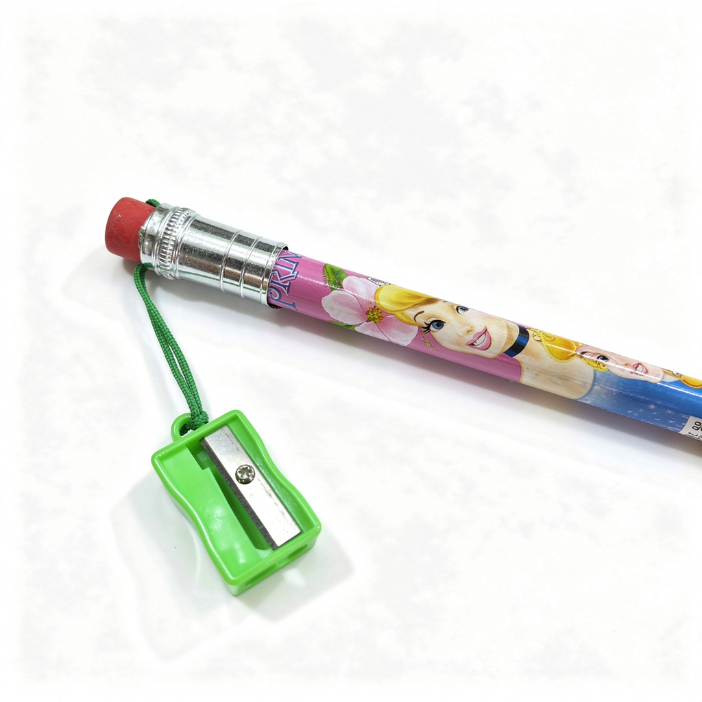 Princess Magic Sharpener Pencil – Cute Princess Pencil with Eraser & Built-In Sharpener