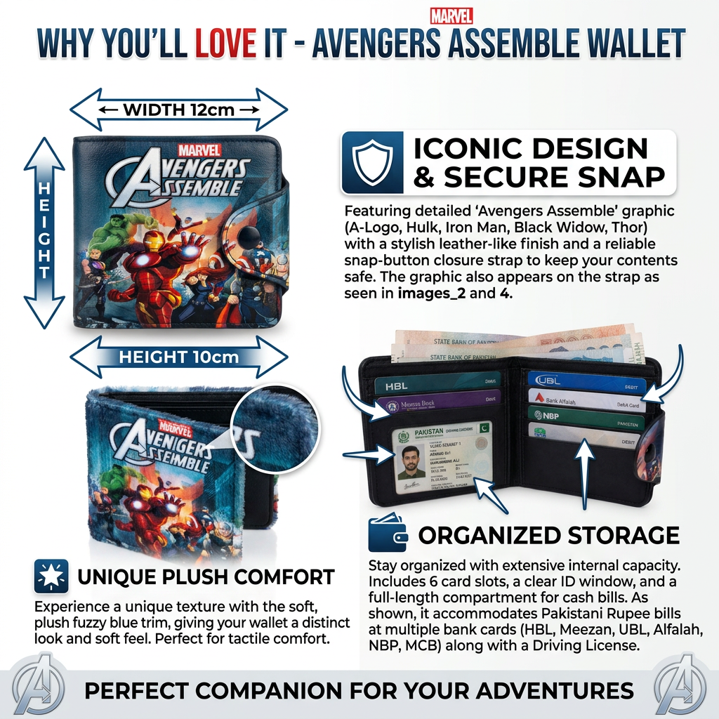 Avengers Assemble Adventure Wallet – Compact Kids Wallet