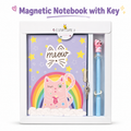 Meow Magic Magnetic Notebook with Key – Cute Cat Secret Diary