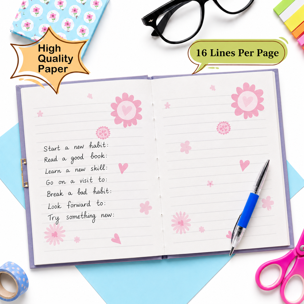 Meow Magic Magnetic Notebook with Key – Cute Cat Secret Diary