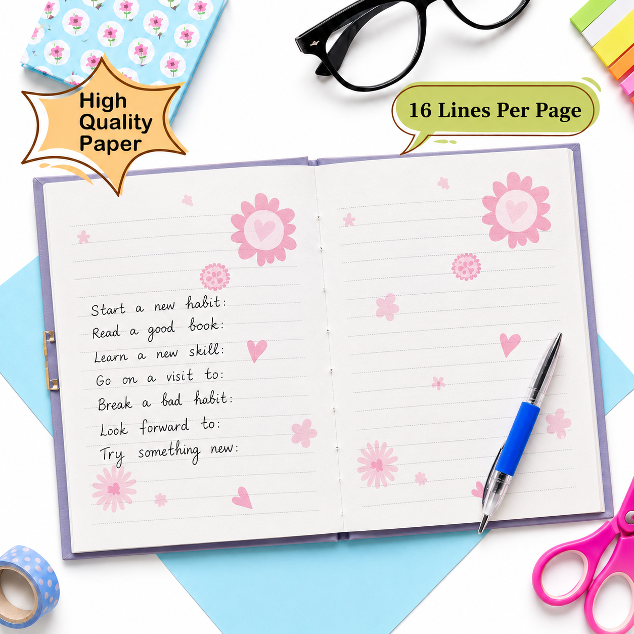 Meow Magic Magnetic Notebook with Key – Cute Cat Secret Diary