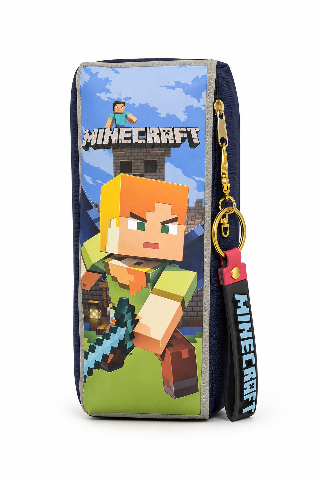 Minecraft Adventure Pencil Case – Dual-Zip Stationery Organizer