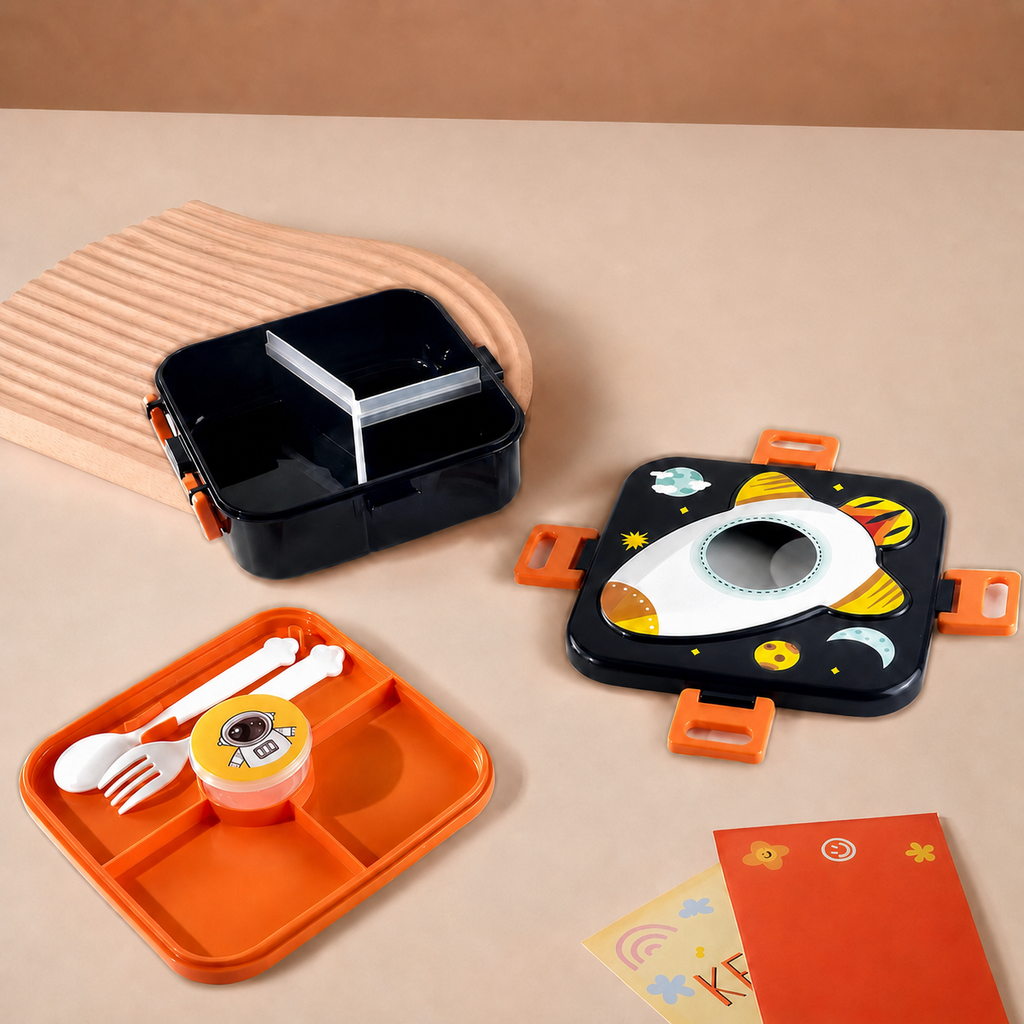 Space Rocket Bento Lunch Box | 1100ml + Sauce Pot