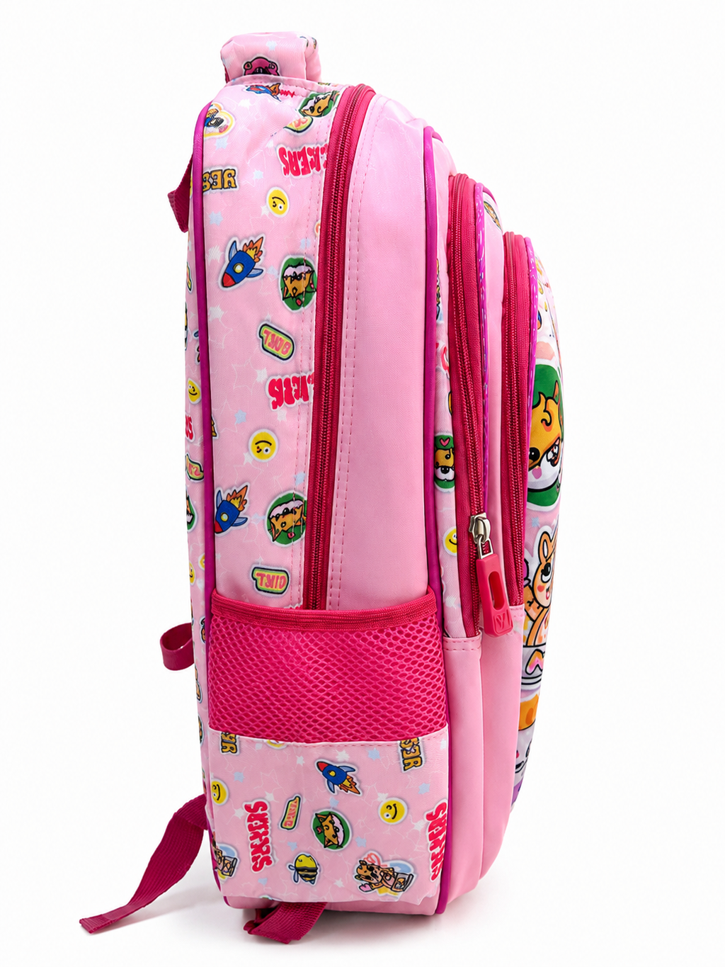 Stickers Girl School Backpack Set – 3 Piece (Backpack, Lunch Bag & Pencil Pouch) – 16 Inches